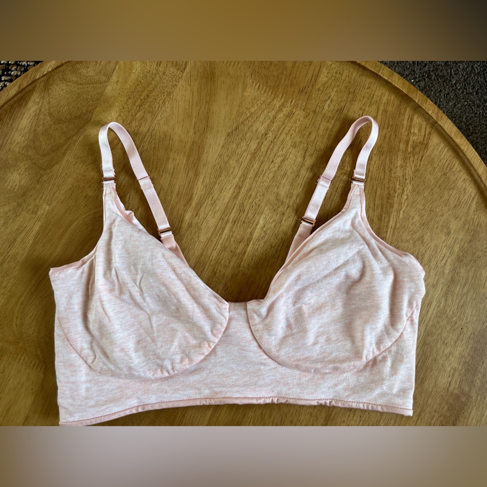 ELL & ALE Blush Pink Wire free Bralette Soft Bra XL